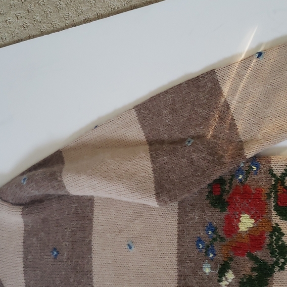 Vintage B. Altman & Co stripes and flowers sweater, S - Picture 4 of 8